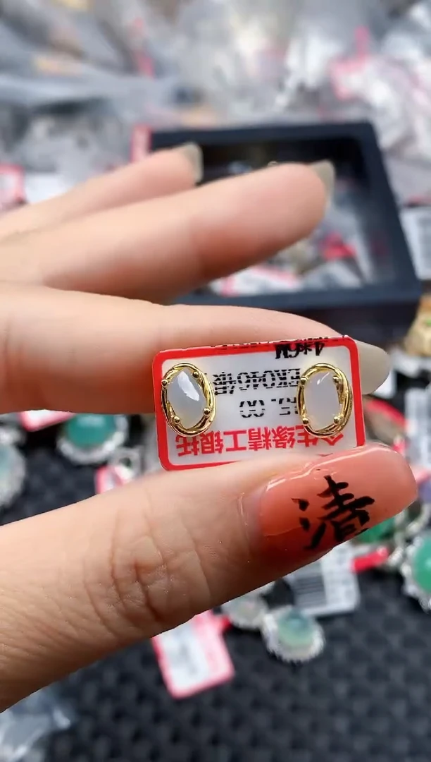 银S925镶嵌戒指翡翠天然A货缅甸翡翠