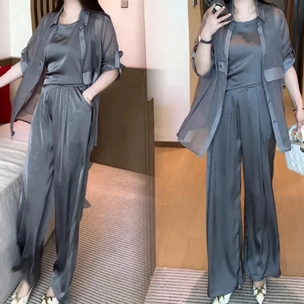 【现货】夏季新款穿搭气质休闲显瘦不挑人防晒减龄三件套装129