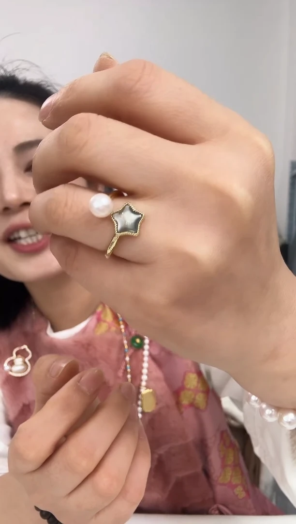 未镶嵌丨淡水珍珠珍珠戒指@@BY128