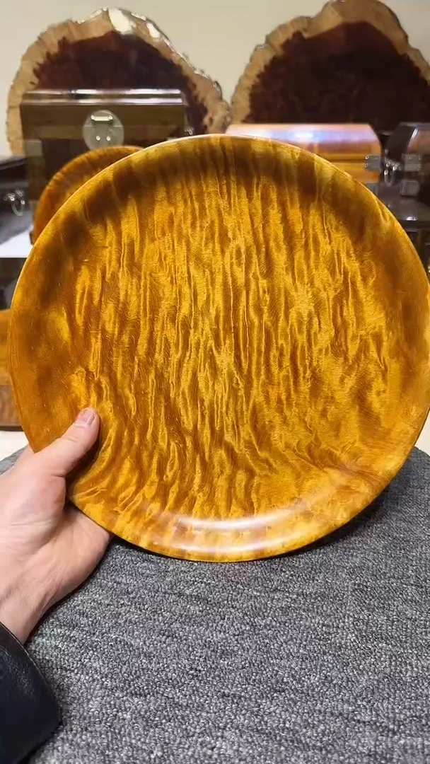 金丝楠木 枯木老料 满水波聚宝盘 27.7/4.3