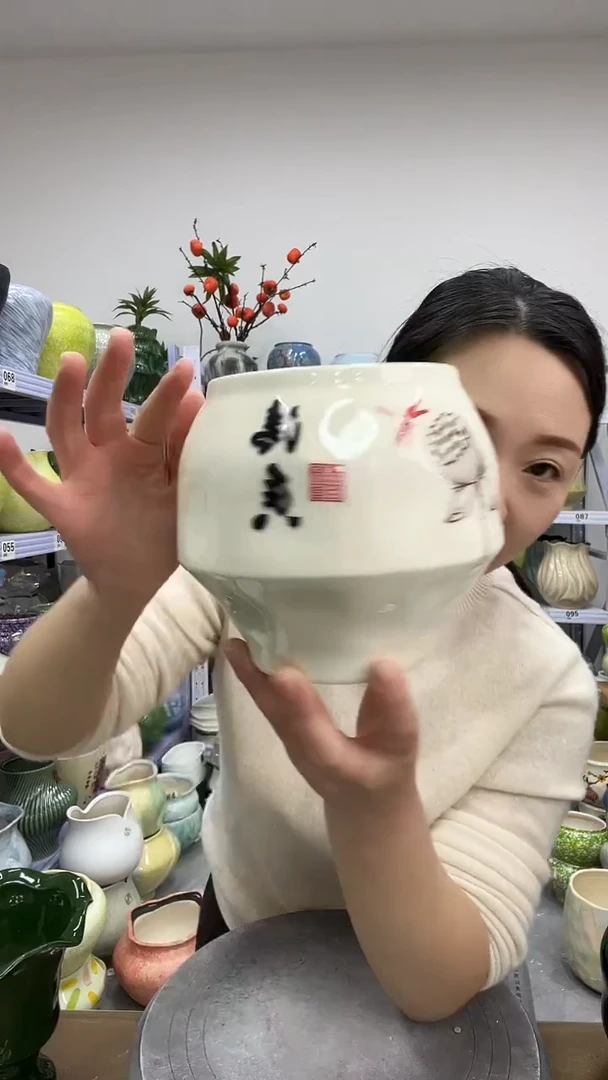 12.1陶瓷花盆直播链接高.  14   口11
