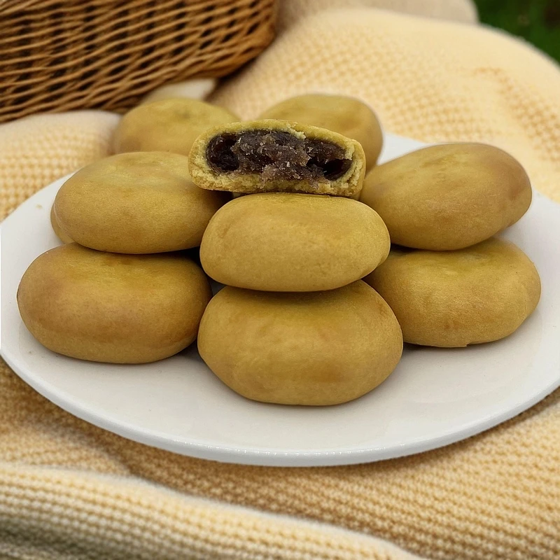 粤西美食 湛江安铺手信陈皮饼 红豆沙冬蓉馅 下午茶代餐糕点心