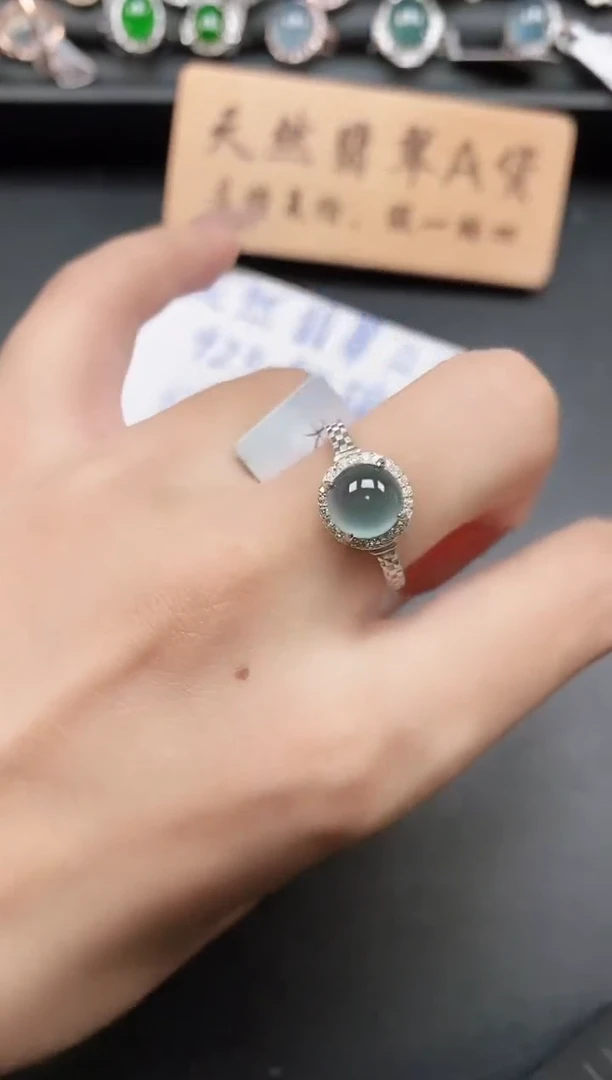 银S925镶嵌戒指翡翠1111