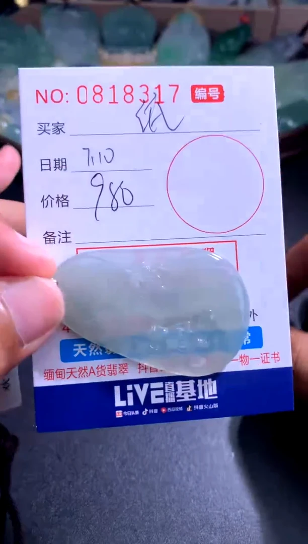 翡翠未镶嵌颈饰纸**何纸