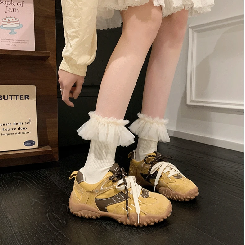 「原厂」春遇香缇卡德训鞋女款2025新款厚底阿甘休闲运动鞋