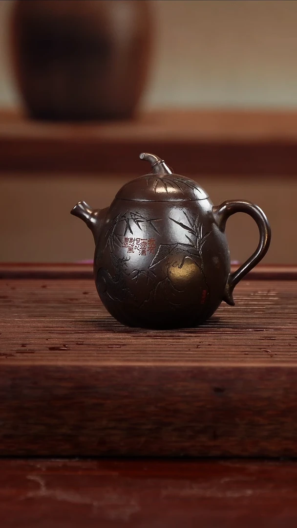 茶壶紫砂紫袍玉砂梨形壶250cc左右