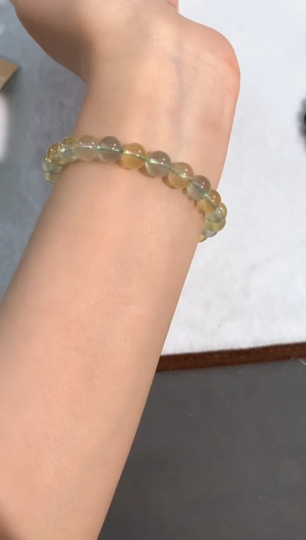 葡萄石未镶嵌手串99号葡萄石单圈8mm