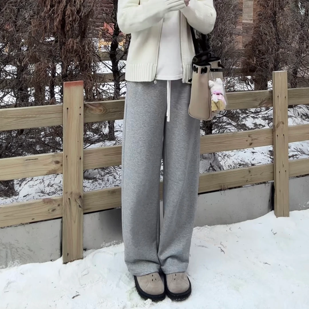 【休闲腰绳卫裤】KZEL59113秋季显瘦垂感宽松舒适百搭休闲卫裤