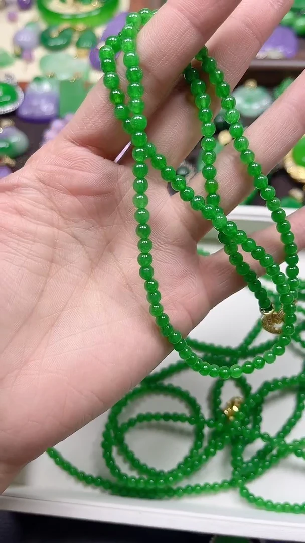 颈饰未镶嵌翡翠小米珠项链