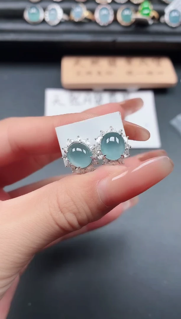 银S925镶嵌戒指翡翠11