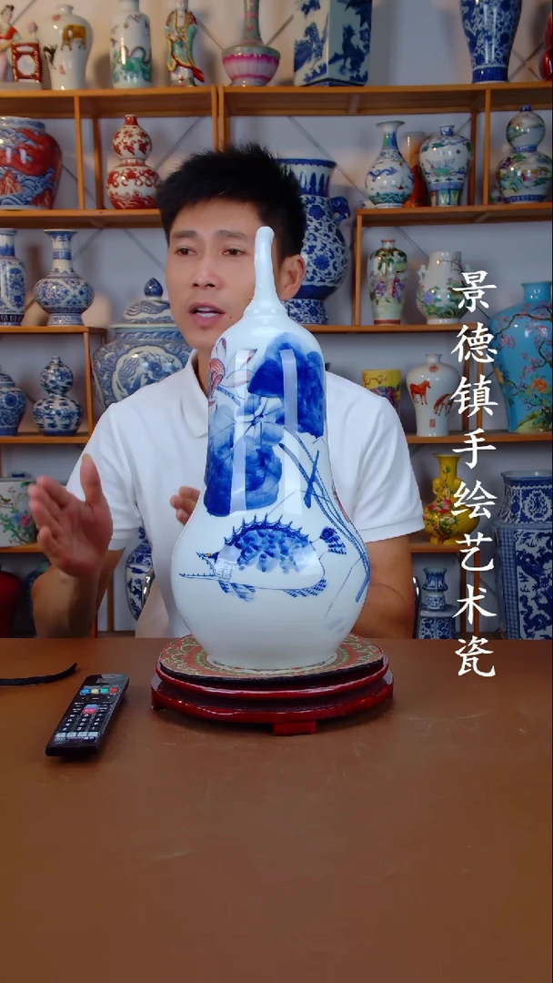现代景德镇手工手绘陶瓷摆件13