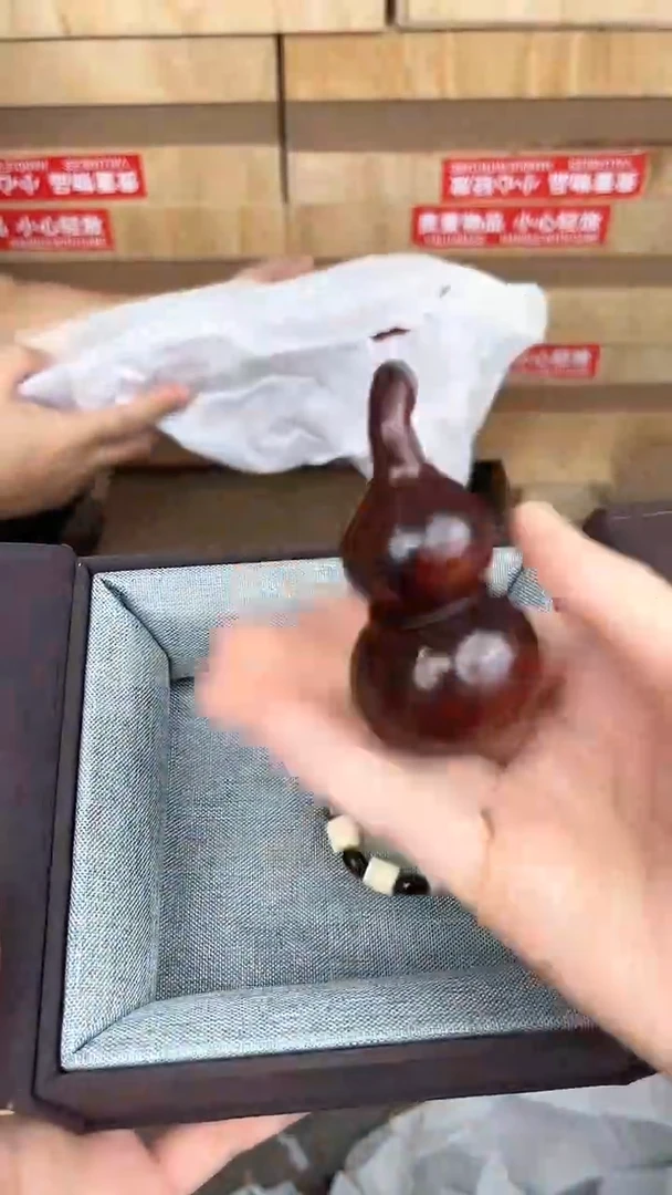 品茗茶器血檀葫芦手把件链接@@YS1414