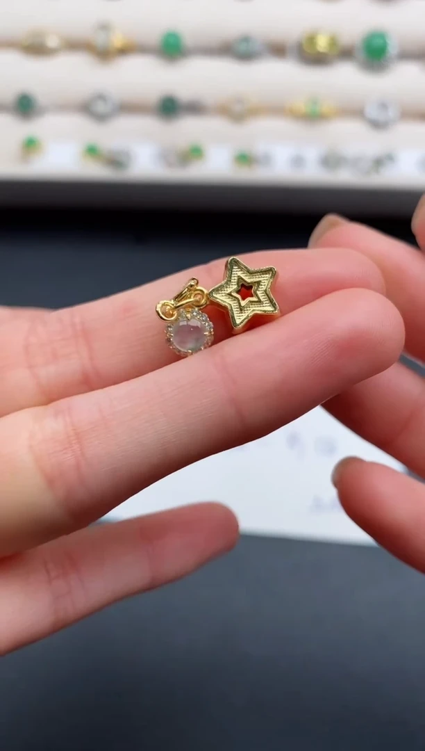 银S925镶嵌戒指翡翠66666666+1