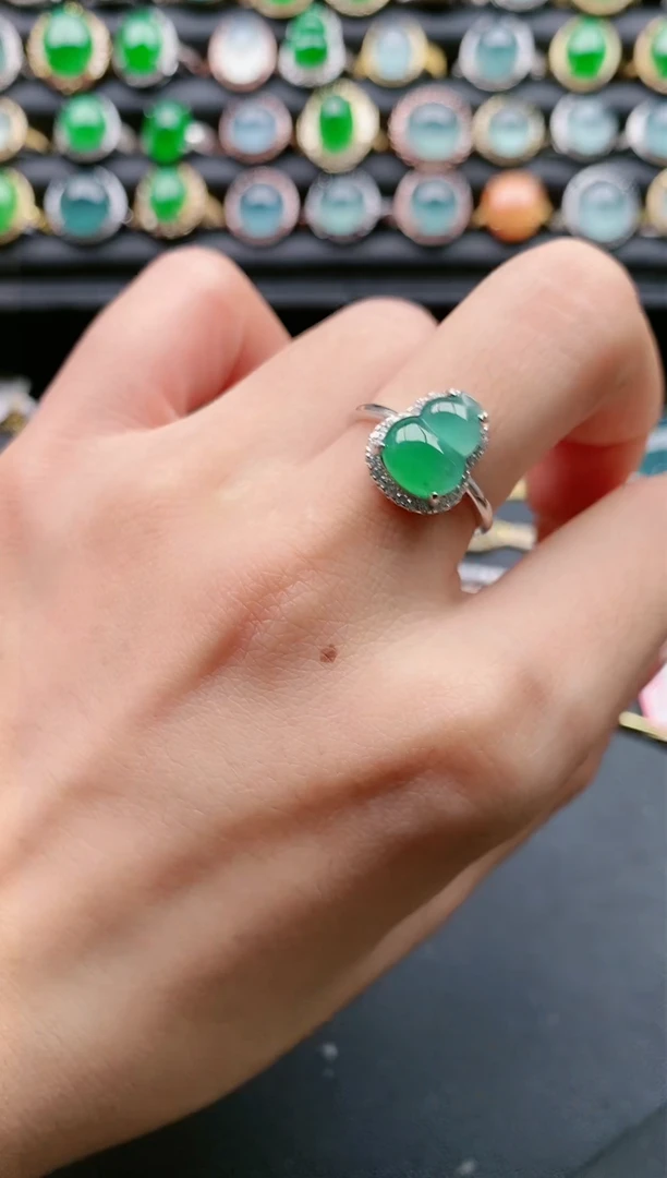 【闪购商品】翡翠戒指银S925镶嵌1111