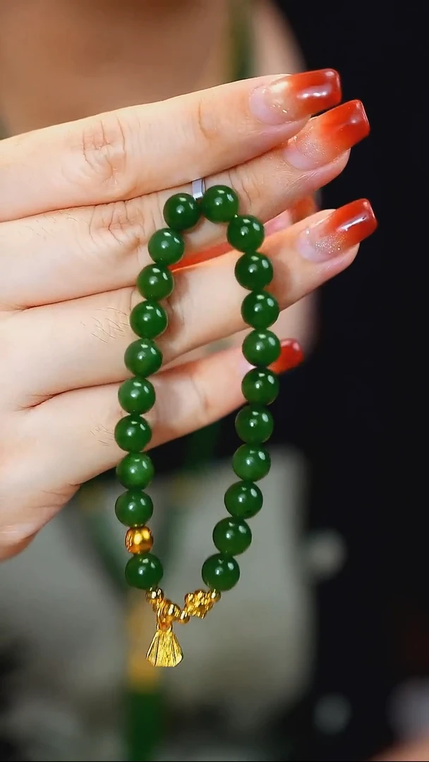 未镶嵌手串和田玉圆珠手串