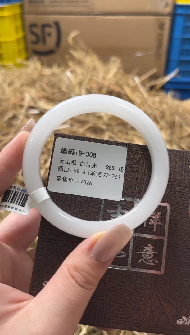 未镶嵌手镯石英质玉B-308