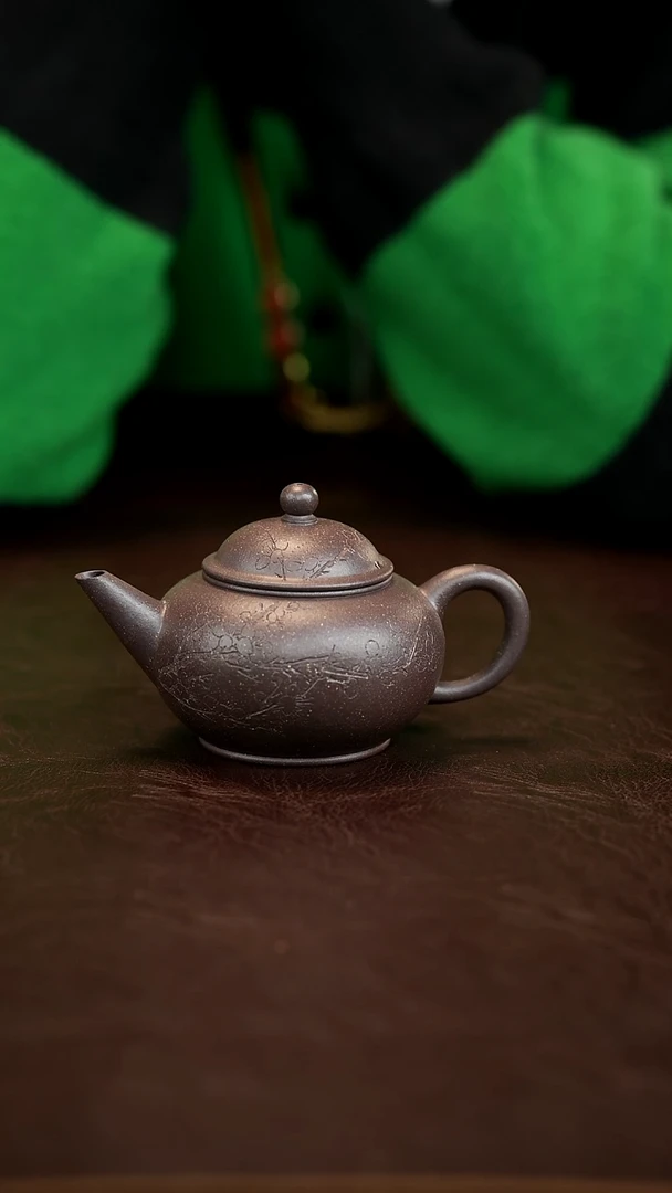 茶壶紫砂水平 刻绘
