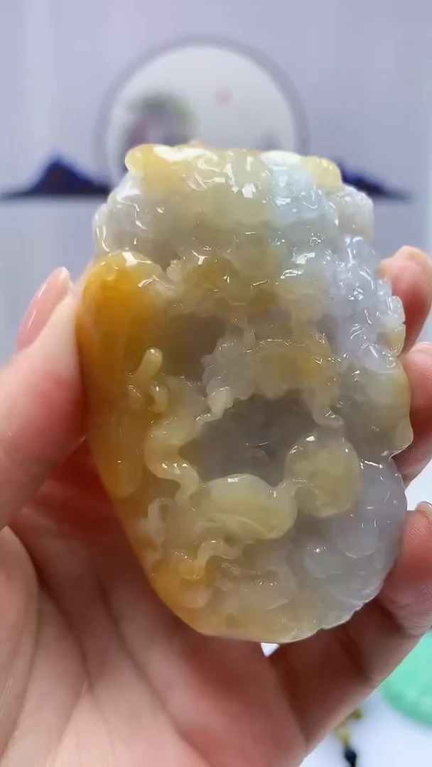 【闪购商品】定制翡翠未镶嵌5152ms-毛货挂件164