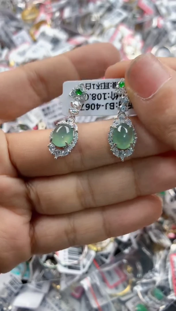 银S925镶嵌戒指翡翠555    5