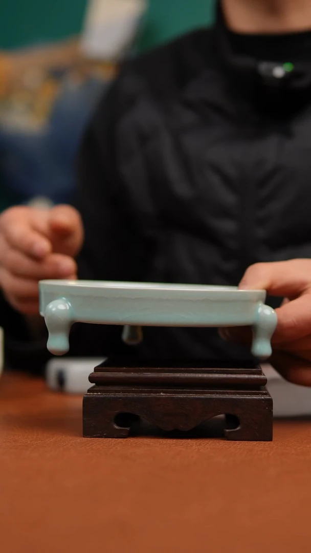 【闪购商品】瓷片原产地原矿仿古三足洗微瑕福利