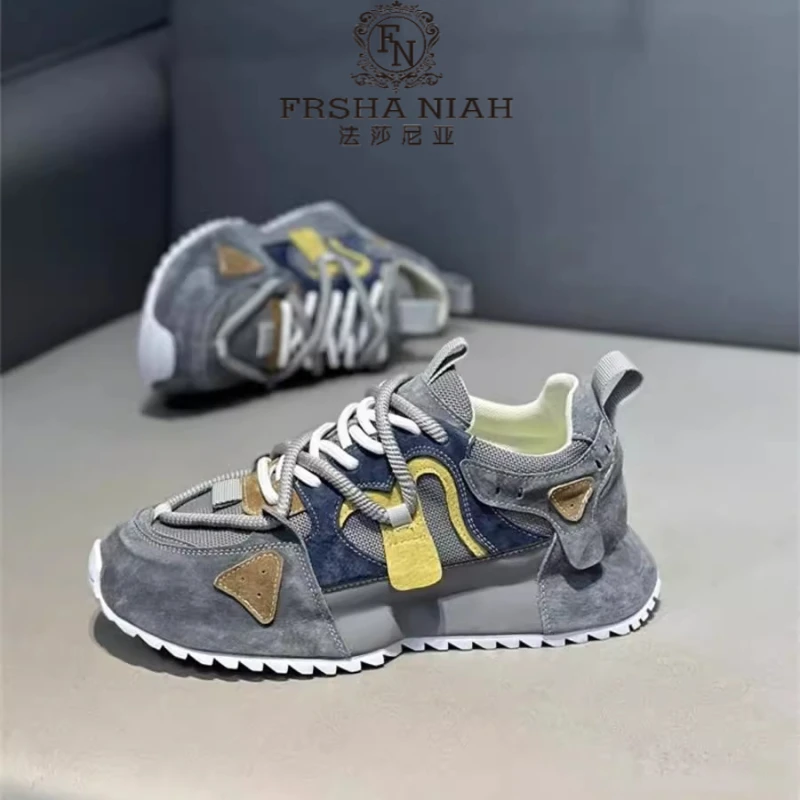 法莎尼亚潮牌休闲鞋网红款厚底百搭轻便舒适运动男鞋秋冬款潮牌鞋
