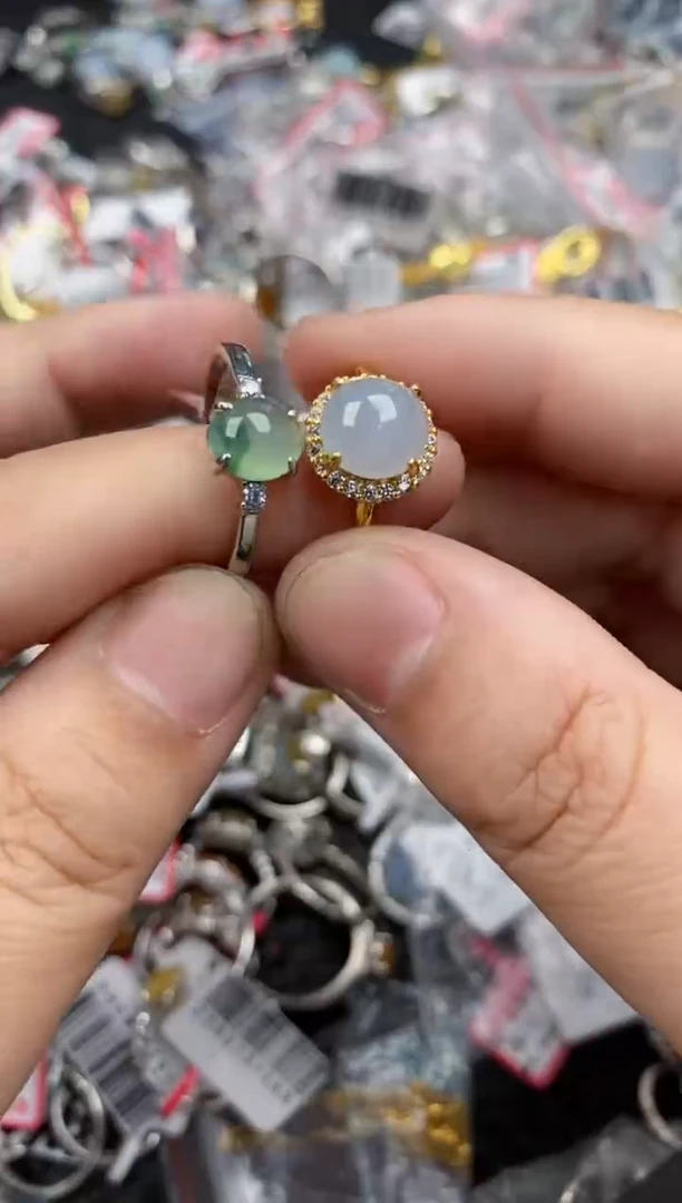 银S925镶嵌戒指翡翠2121   5