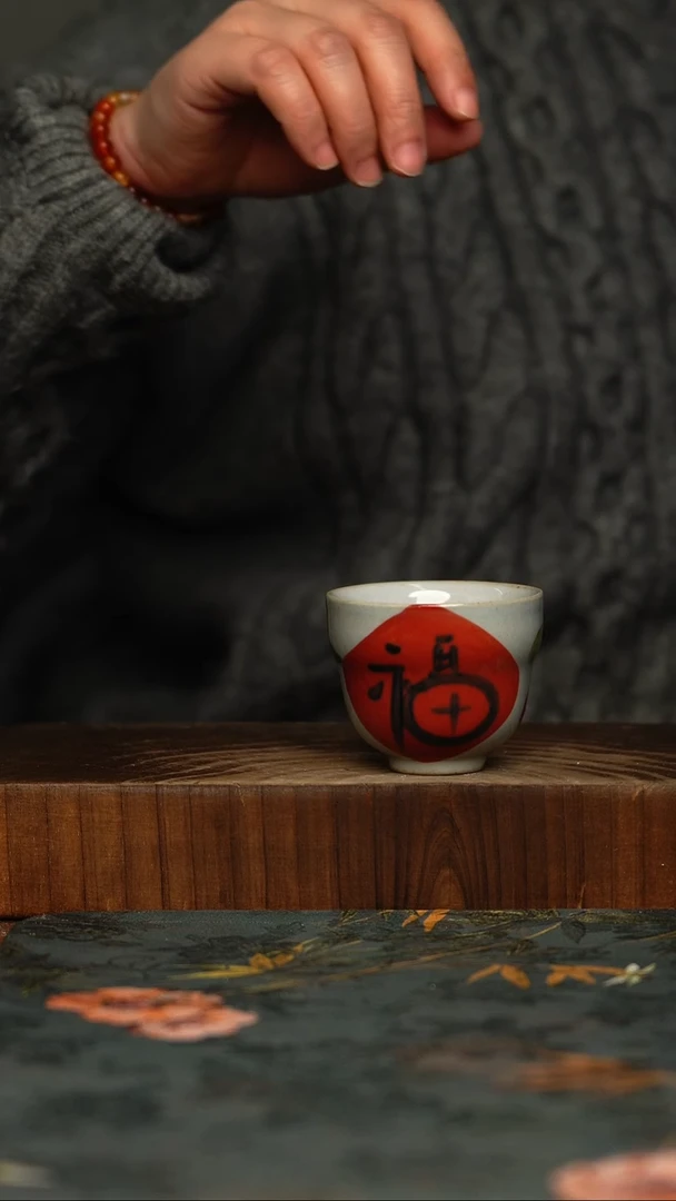 瓷片釉下彩手工手绘同款
