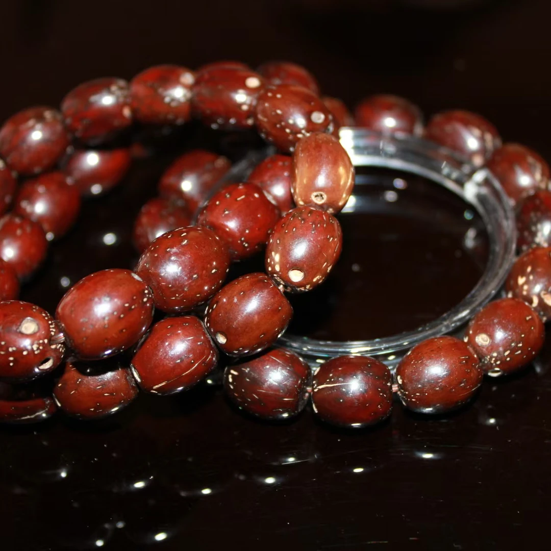 三眼紫金鼠菩提原生态手串（微瑕多样性发其一）紫金鼠菩提手串