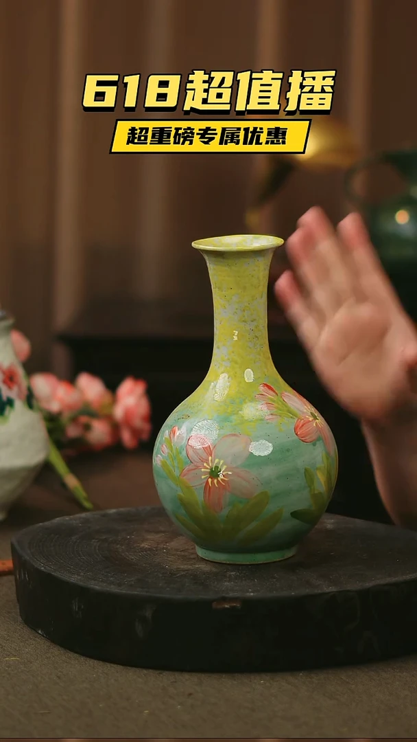 景德镇手工手绘花瓶