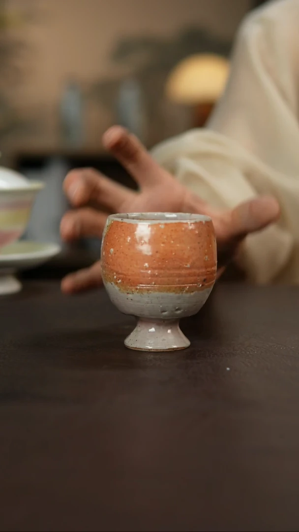 杯景德柴烧手作多人瑕疵