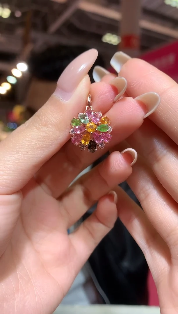 吊坠(赠链)银S925镶嵌碧玺【宝石世家严选】