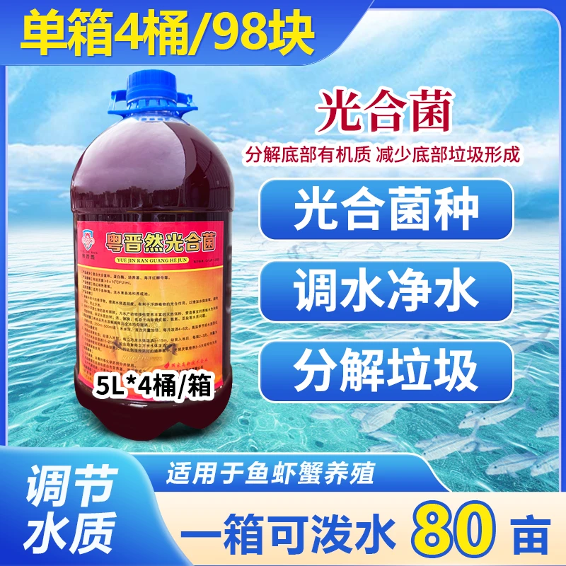 粤晋然光合菌菌种水产养殖专用鱼虾蟹调水净水分解垃圾扩培培养基