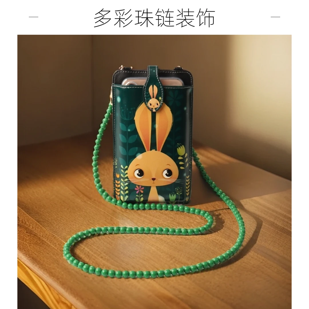 安芙曼安芙曼手机包2025感迷你单肩斜挎小包春夏创意彩绘兔子包包