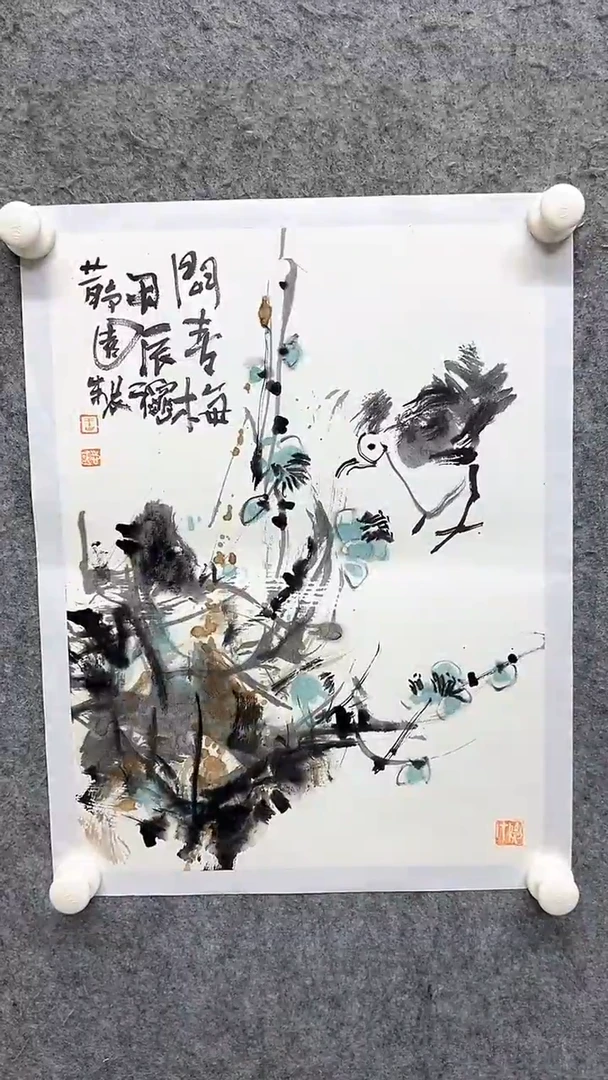 国画写意画花鸟画手绘