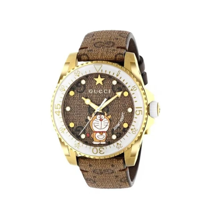 GUCCI古驰 Dive系列哆啦A梦 x Gucci 联名系列 腕表 YA136334