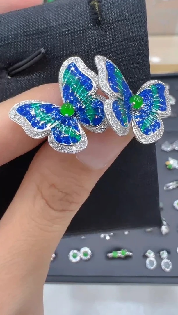 翡翠银S925镶嵌耳饰多样性团购发一件