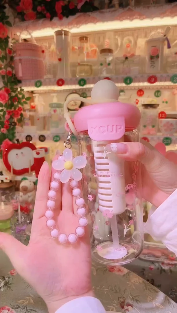 摆件品质好发货快放心拍！吸管杯粉色