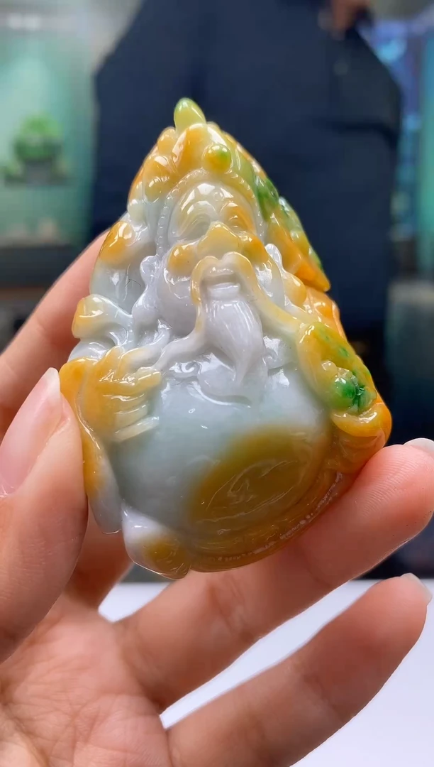 未镶嵌定制翡翠KK翡翠毛货吊坠-28