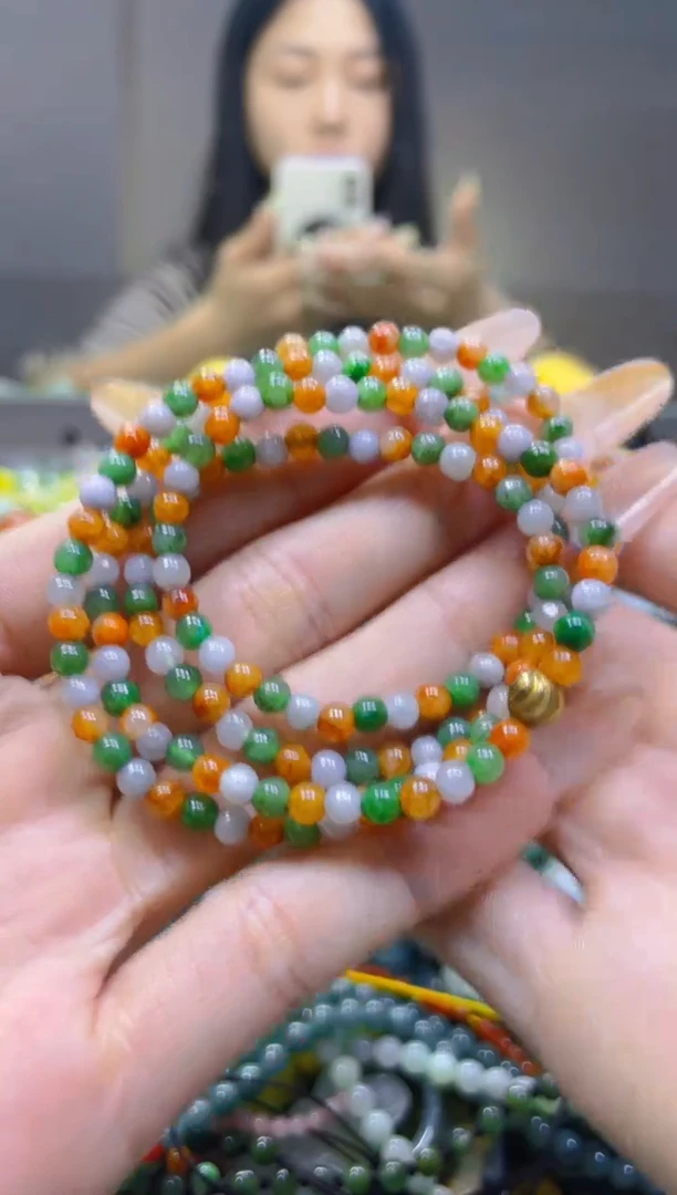 翡翠未镶嵌颈饰4MM/U/翡翠A货一图一物