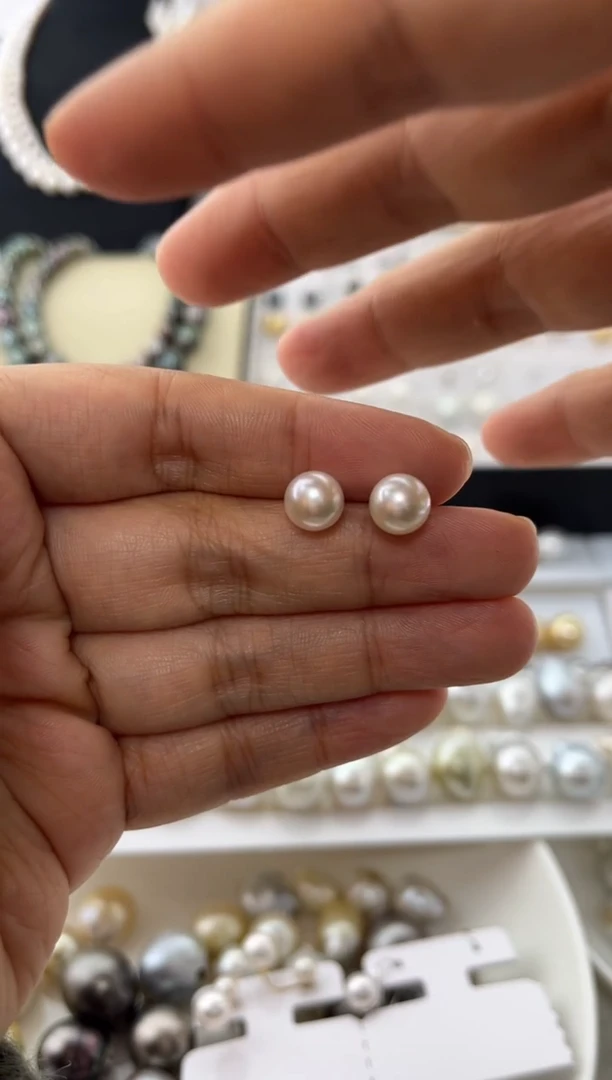 【闪购商品】海水珍珠耳饰18K金镶嵌海水珍珠耳饰