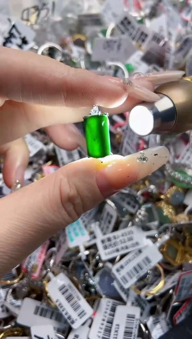 银S925镶嵌戒指翡翠333----3