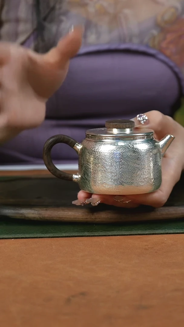 手工新品汉瓦银壶999