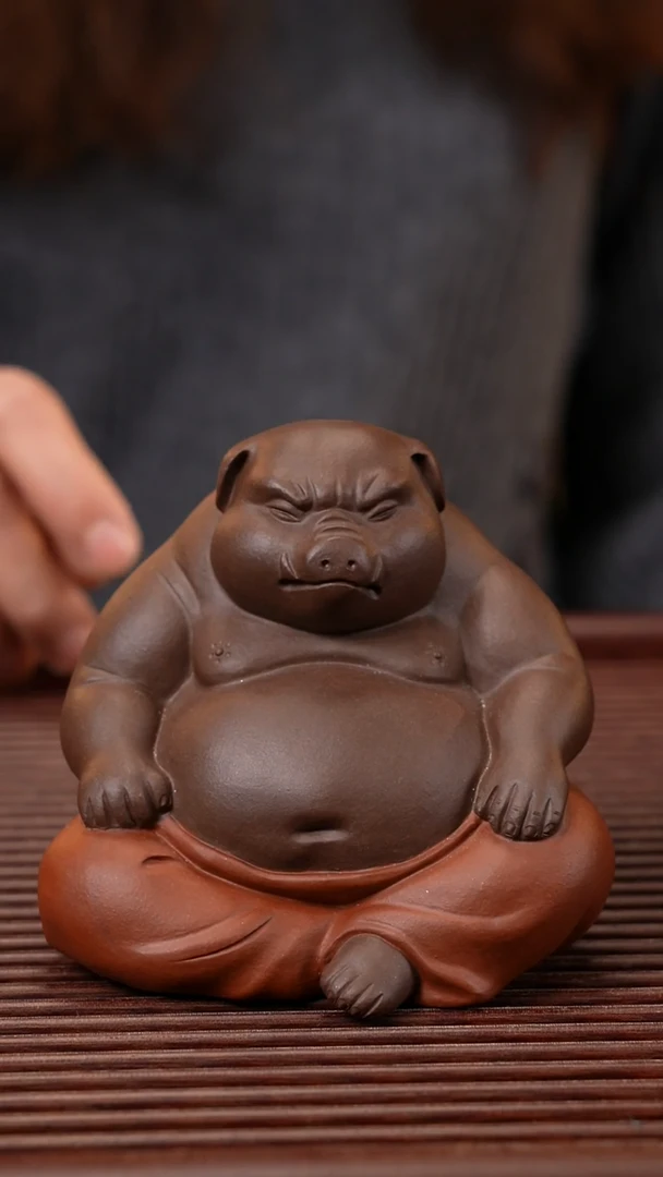 【闪购商品】紫砂茶宠紫砂 社会猪小