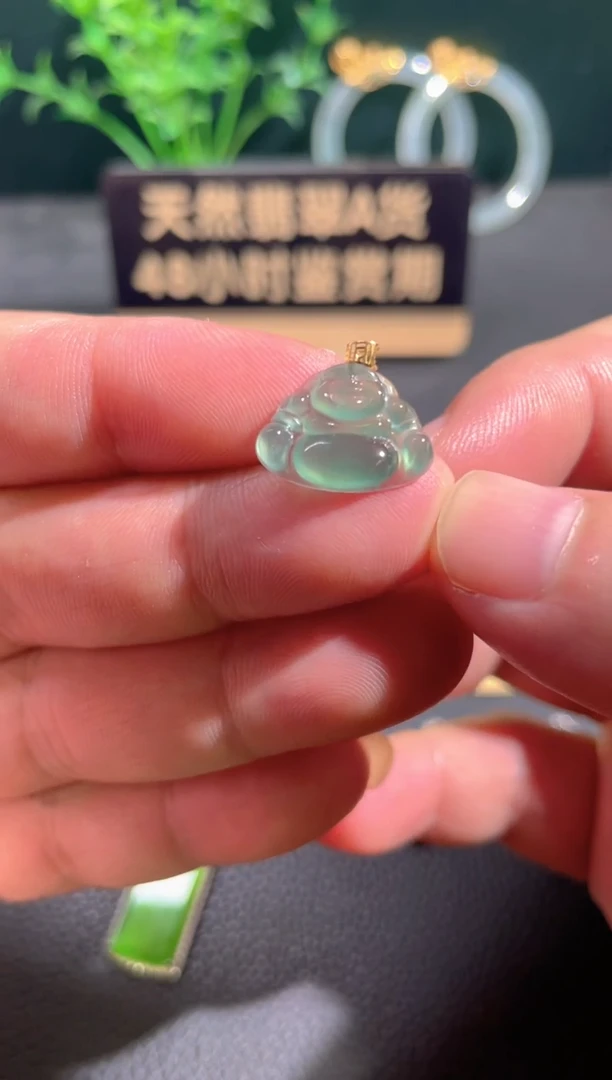 翡翠18K金镶嵌颈饰翡翠