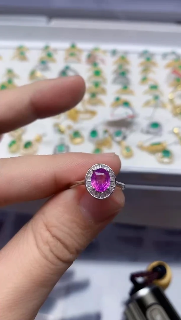 【闪购商品】蓝宝石戒指银S925镶嵌........