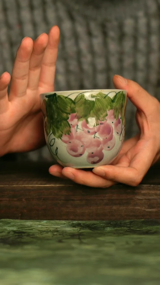 陶瓷青诗集手工手绘瓷器