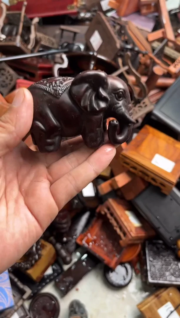 木黑檀木大象摆件