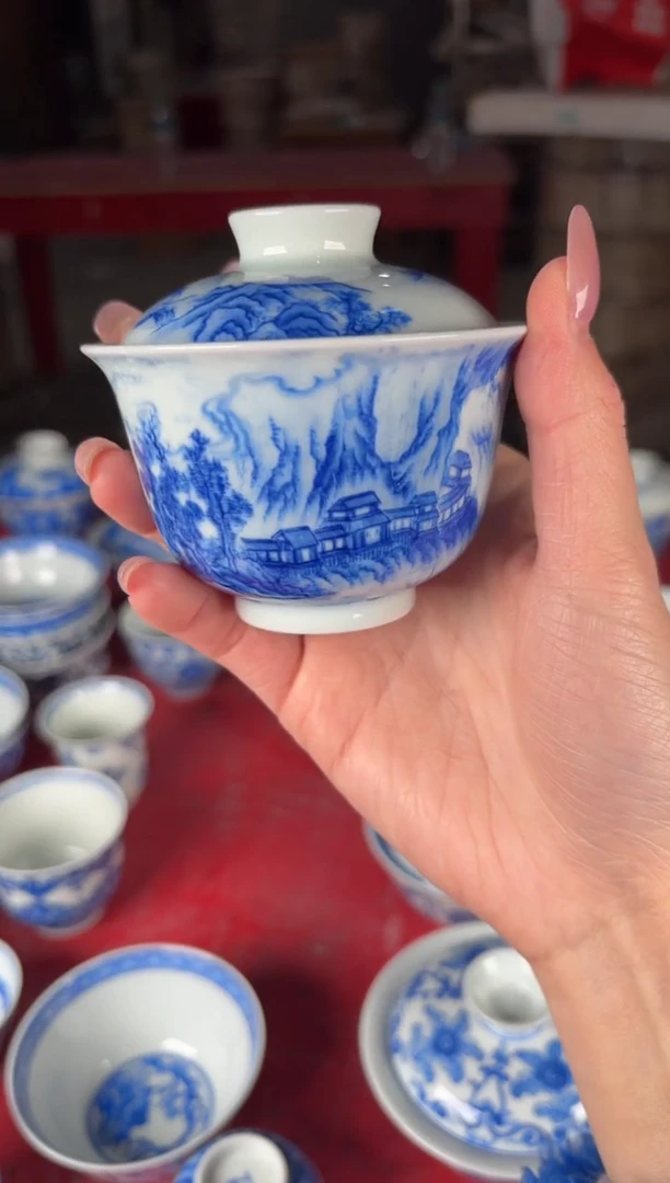 杯看山柴窑青花看山柴窑青花