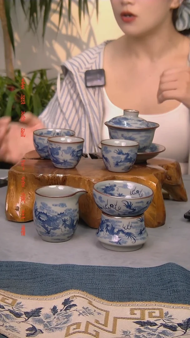 简装家用款6件套 老陶泥开片纹陶瓷茶具