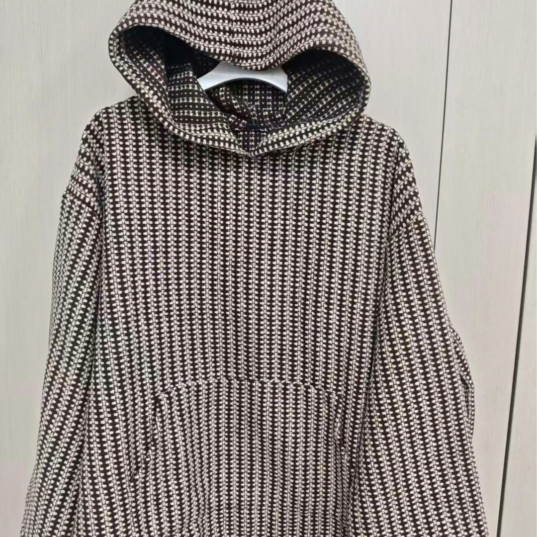 s【沐木流浪记】咖色套头连帽女装风衣z